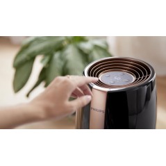 Philips 2000 Series HU2718 Humidifier - Stylish Black Brown Tabletop Design for Optimal Comfort